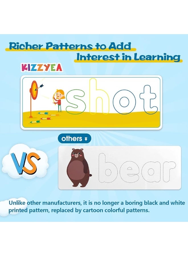KIZZYEA ألعاب تعليمية تعليمية وهدايا للأطفال من 3 إلى 6 سنوات - لعبة مطابقة الحروف "شاهد وتهجى" للأطفال في مرحلة ما قبل المدرسة - ألعاب تعليمية STEM لأنشطة تعلم الأطفال الصغار - Image 4
