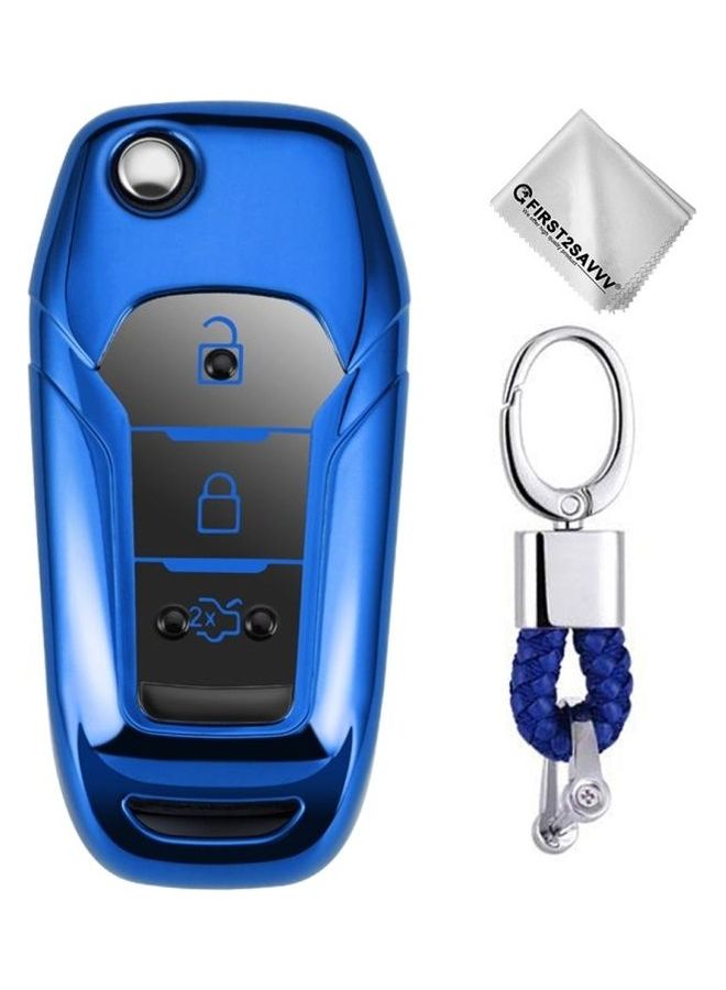 Key Case With Key Ring For Ford Edge/Escort/Kuga/Mondeo/Ecosport/Focus - Image 2