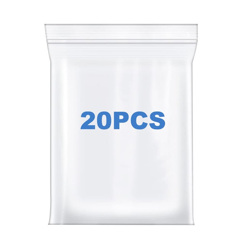 Somoga 20 Pcs 7"" X 9"" Thick 4 Mil Clear Zip Poly Bags Plastic Reclosable Zip Seal Lock Bags Heavy-Duty Photo Cards Snacks Seeds Zipper Bag - Image 1
