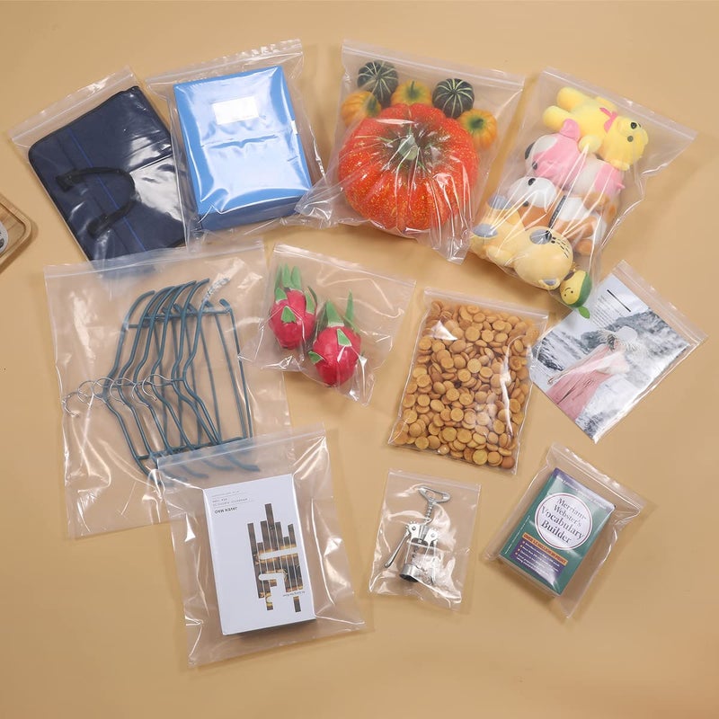 Somoga 20 Pcs 7"" X 9"" Thick 4 Mil Clear Zip Poly Bags Plastic Reclosable Zip Seal Lock Bags Heavy-Duty Photo Cards Snacks Seeds Zipper Bag - Image 3