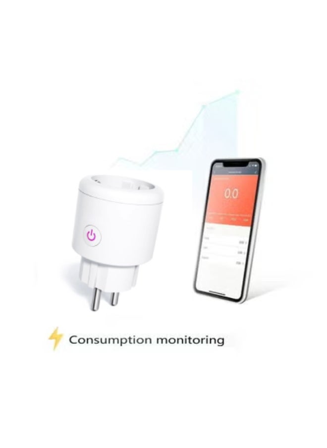 Generic - Smart socket with Wi-Fi, consumption monitoring, Yandex Alisa, Marusia, Google Home, Smart Power Plug 16A - Image 1