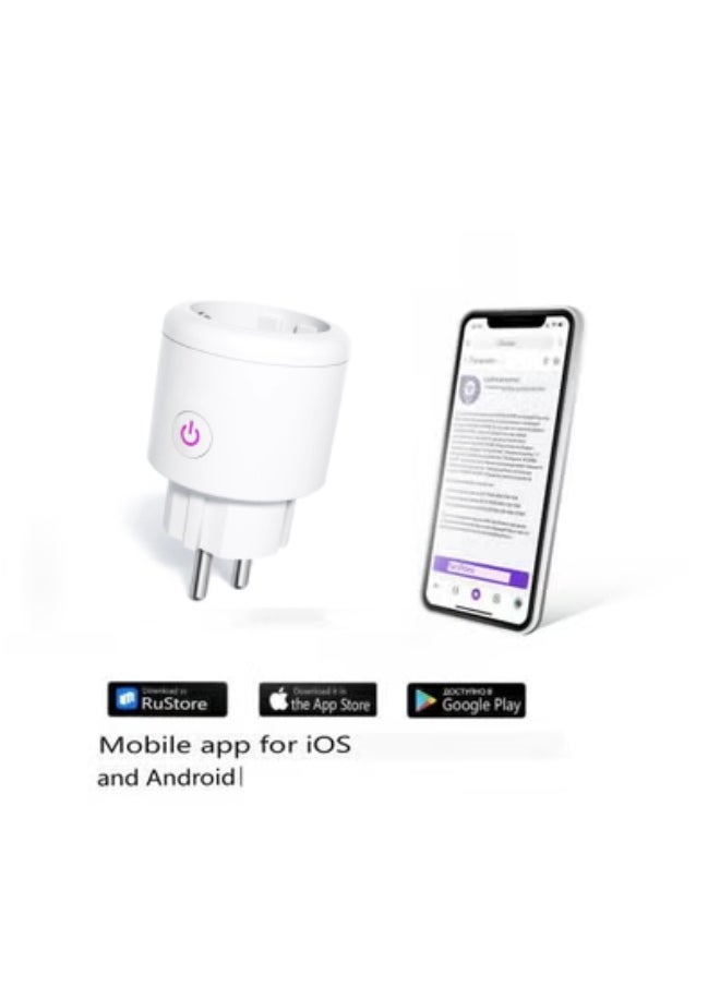 Generic - Smart socket with Wi-Fi, consumption monitoring, Yandex Alisa, Marusia, Google Home, Smart Power Plug 16A - Image 1