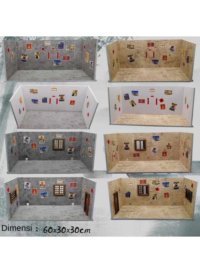 Bluejw Stall Night Market Square Stall Folding Baffle Mini Kitchen Background Board Easy Storage Folding Windproof Board Background Wall - Image 3