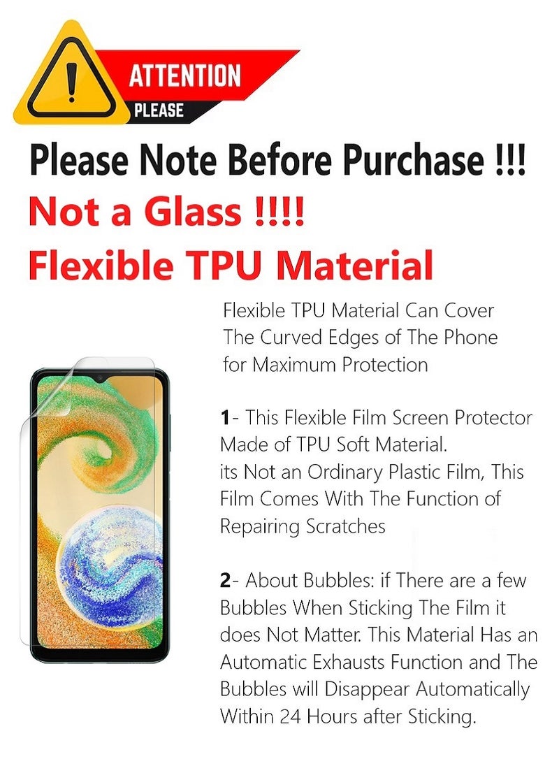 Unipha Flexible TPU Screen Protector Designed For Samsung Galaxy A04s Clear HD Self Healing Unbreakable Film - Image 2