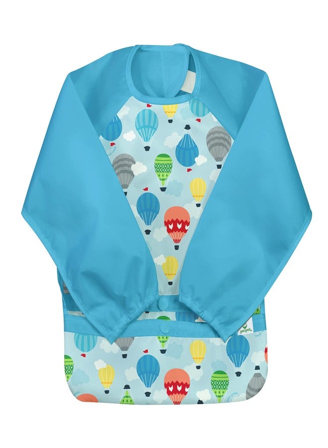 green sprouts Easy-wear Long Sleeve Bib | Waterproof Protection | Flipped Pocket, Soft Material, Easy Clean Smock - Image 1