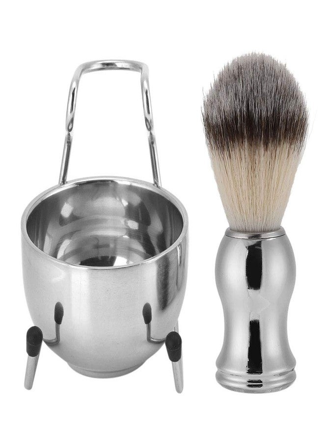Pilipane 3 in 1 Shaving Brush Kit , Stainless Steel Brush , Handle Badger Hair Shaving Brush , Shaving soaps Bowl and Shaving Brush Holder Super Shaving Set , Stand soaps Bowl Shaving Tool Set - Image 1