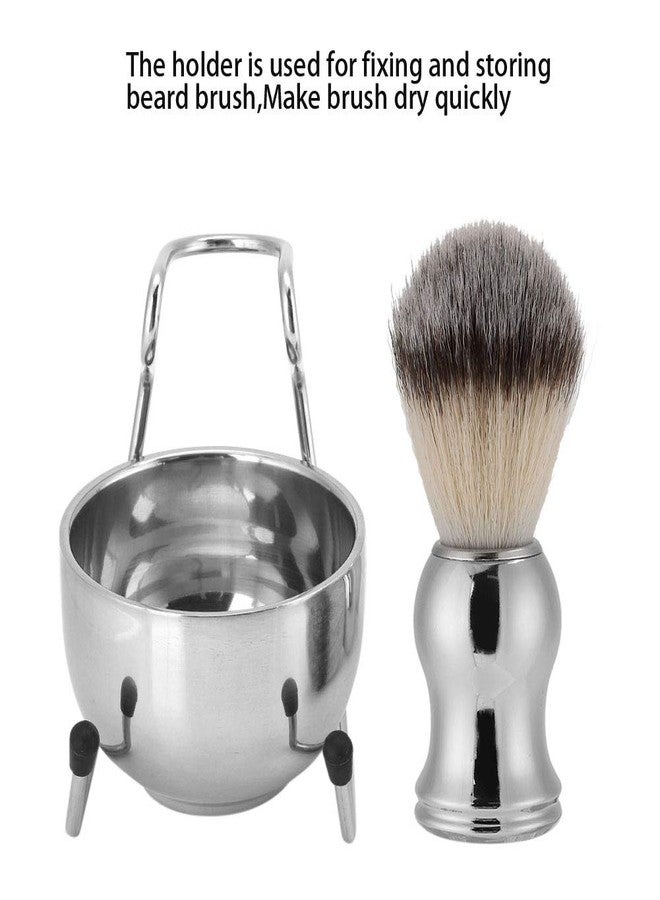 Pilipane 3 in 1 Shaving Brush Kit , Stainless Steel Brush , Handle Badger Hair Shaving Brush , Shaving soaps Bowl and Shaving Brush Holder Super Shaving Set , Stand soaps Bowl Shaving Tool Set - Image 3