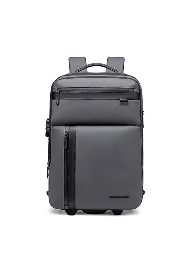 أركتيك هانتر LG00860 حقيبة ظهر اركتيك هانتر ذات العجلات، رفيق سفر متعدد الاستخدامات ومتين، تتميز بمقبض قابل للسحب، وعجلات دوارة سلسة، وحجرات متعددة للكمبيوتر المحمول وأغراضك الأساسية. مثالية لرحلات العمل والتنقلات اليومية.-جراي - Image 1