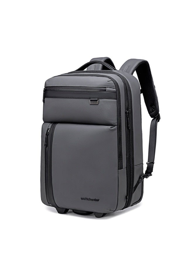 أركتيك هانتر LG00860 حقيبة ظهر اركتيك هانتر ذات العجلات، رفيق سفر متعدد الاستخدامات ومتين، تتميز بمقبض قابل للسحب، وعجلات دوارة سلسة، وحجرات متعددة للكمبيوتر المحمول وأغراضك الأساسية. مثالية لرحلات العمل والتنقلات اليومية.-جراي - Image 3