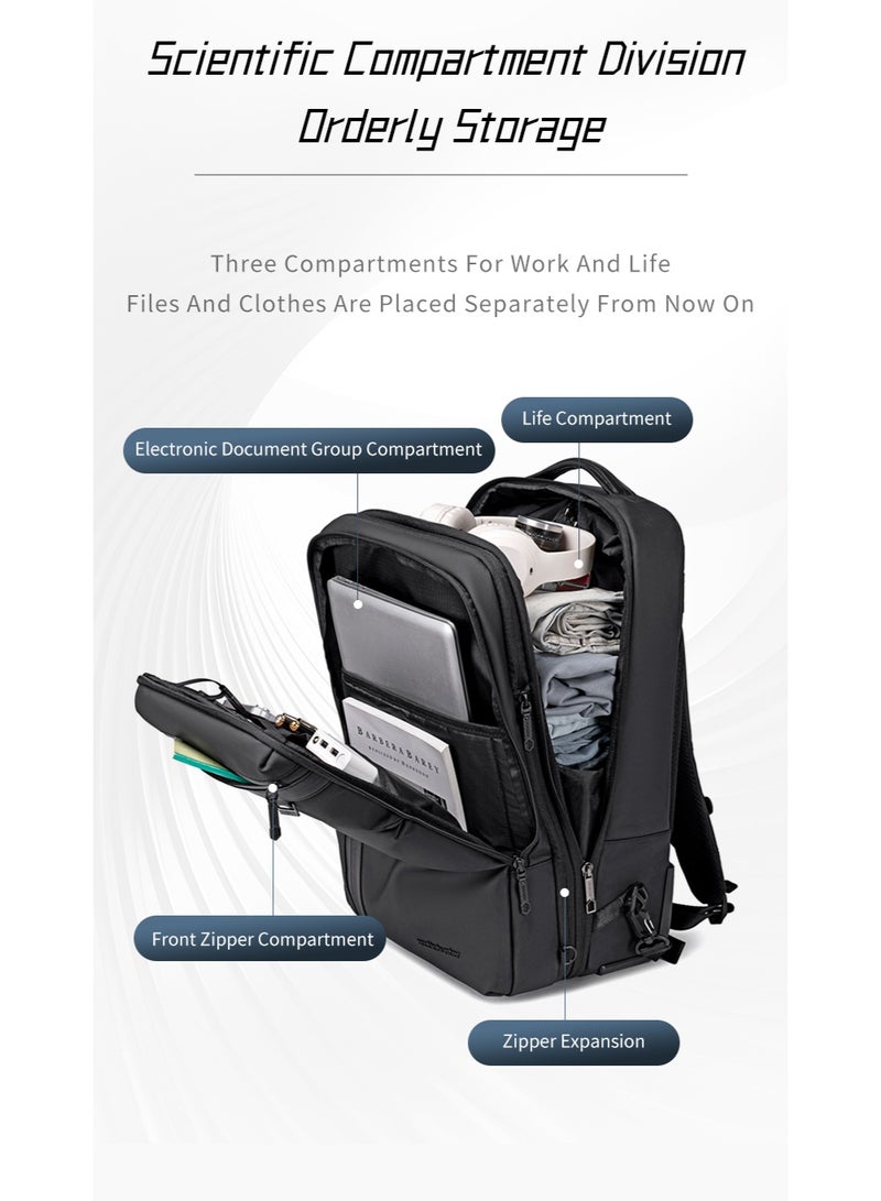 أركتيك هانتر LG00860 حقيبة ظهر اركتيك هانتر ذات العجلات، رفيق سفر متعدد الاستخدامات ومتين، تتميز بمقبض قابل للسحب، وعجلات دوارة سلسة، وحجرات متعددة للكمبيوتر المحمول وأغراضك الأساسية. مثالية لرحلات العمل والتنقلات اليومية.-جراي - Image 5