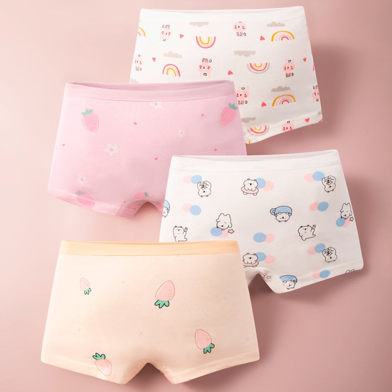 Summer Pure Cotton Girls Underwear 8005Apple girl  - Image 5