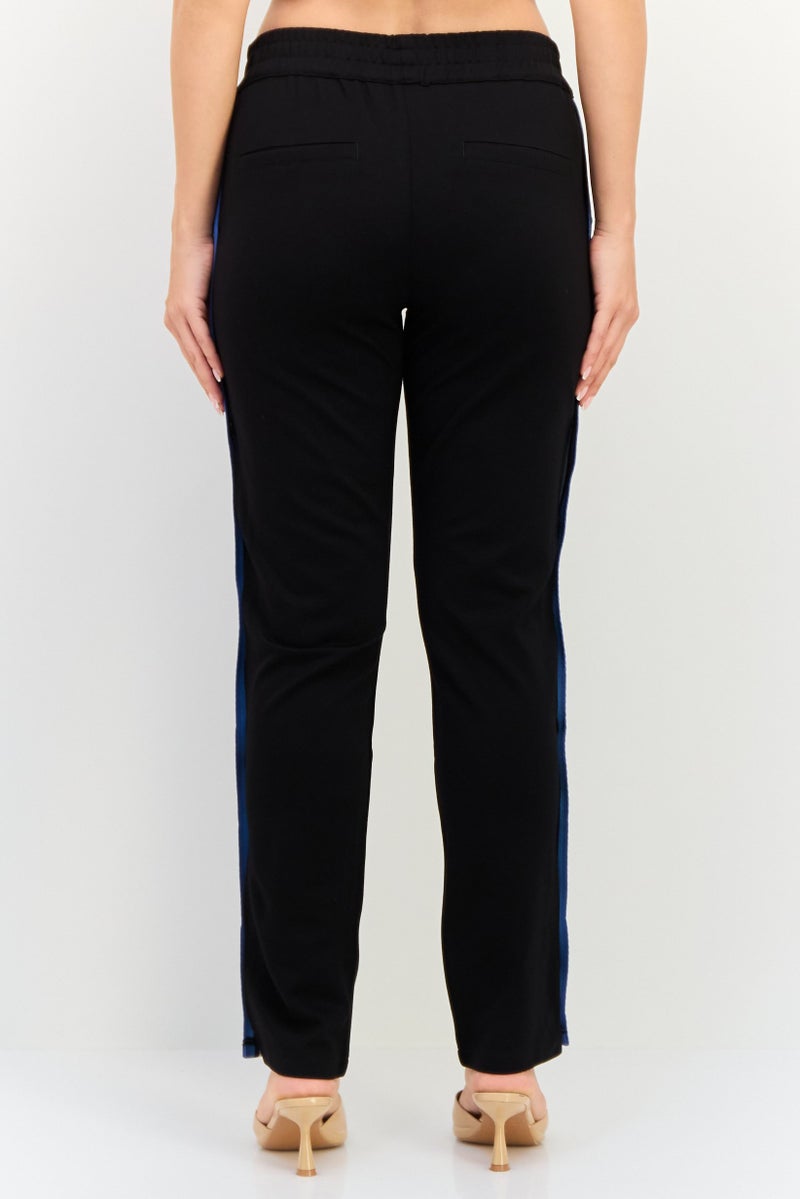 Reiko Women Street Fit Textured Sweatpants, Black - Image 3