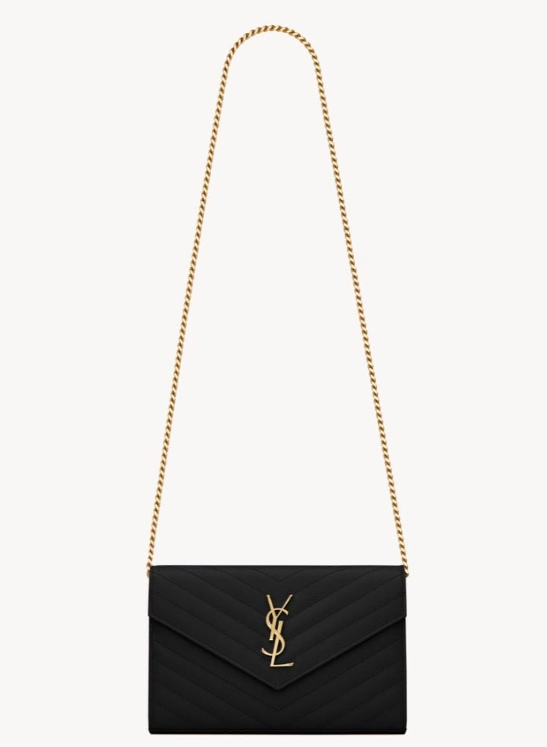 YSL Classic Style Quilted Chain Shoulder Bag – Luxury Flap Crossbody Handbag with Signature Logo Detail, Premium Leather Finish - Image 1