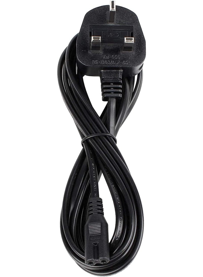 2 Pin Power Cable Cord For HP Envy/Canon,/Pixma,/Maxify, E-pson, Dymo Label Writer Printer, Sony/PlayStation 2/3/4 (/PS4/PS3/PS2), X-box One X, X-box 1Meter - Image 3