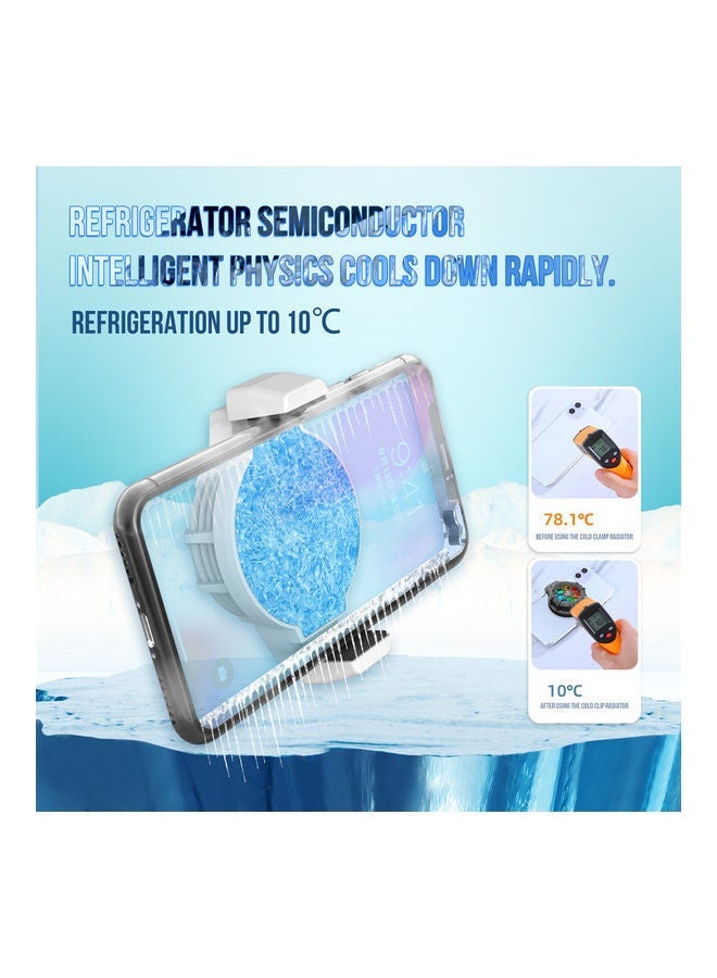 NIBEMINENT Portable Mobile Phone Heat Dissipation Clip White - Image 5