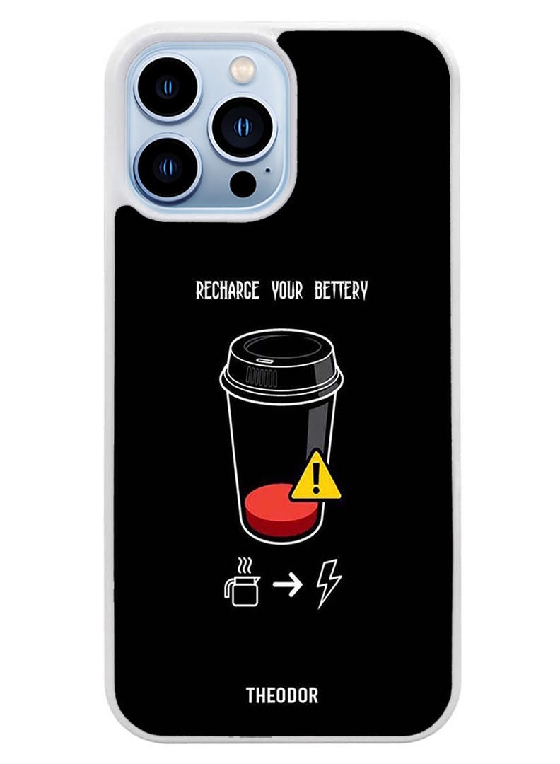 Theodor Protective Case Cover For APPLE IPHONE 14 Pro Recharge(White Bumper) - Image 1