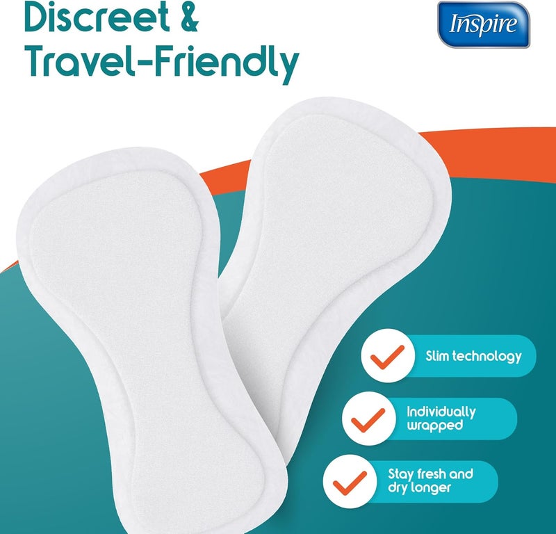 Inspire Ultra Absorbency Incontinence Booster Pads  Absorbs Over 4 Cups  for Women or Men Adhesive Strip Use in Incontinence Underwear and Diapers LeakFree 66 Count - Image 2