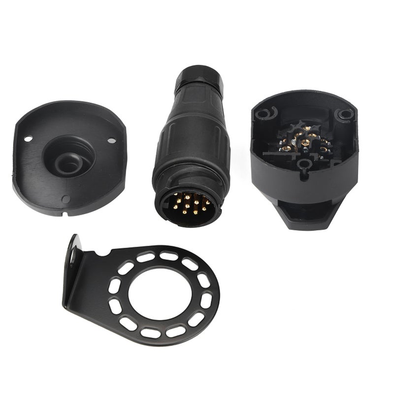 12V 13Pin Trailer Plug Socket Connector Adapter Bracket for Trailer Caravan Towing Towbar - Image 5