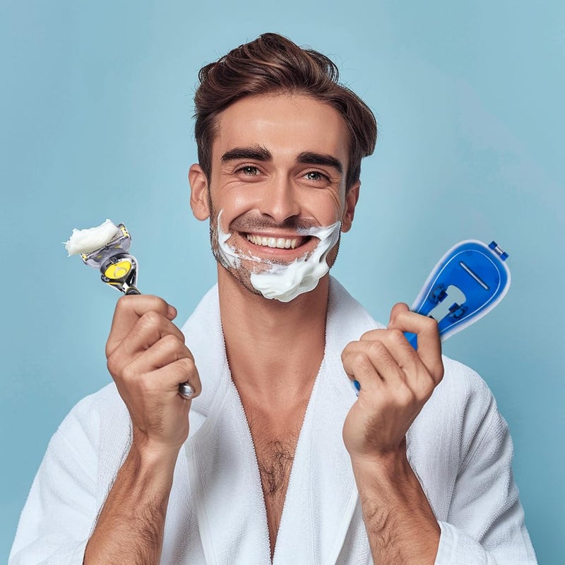 Nincha Manual Razor Travel Case Portable Plastic Manual Razor Trimmer Protector Blue - Image 3