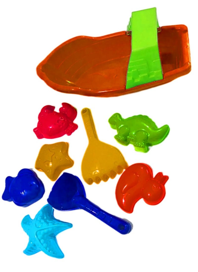 null - Set of plastic sea beach sand bucket kids toys - Image 1