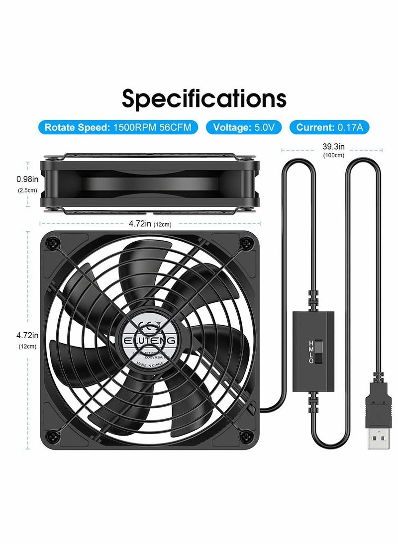 مراوح الكمبيوتر الشخصي 120 مم 5 فولت مروحة تبريد 3 درجات تبديل السرعة مراوح مكتب المنزل المحمولة مروحة تبريد معدنية تعمل بمنفذ USB لأجهزة الكمبيوتر المحمول/صندوق التلفزيون/كابينة AV/PS4/جهاز التوجيه - pzsku/ZA14D0CE7C12EF1AC58A7Z/45/_/1672973167/e6709836-5d79-47f8-b4eb-5cd6f9a61f18