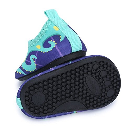 JIASUQI Summer Comfort Water Skin Shoes Socks for Baby for Beach Pool Aerobics,Green Octopus 0-6 Months - Image 3