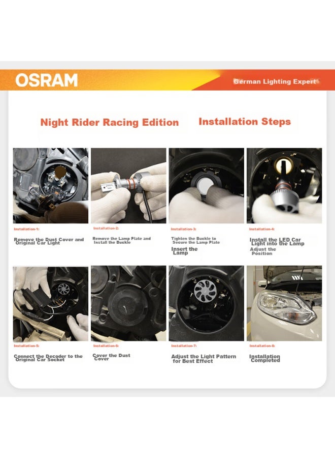 Osram Automotive Led Headlight Bulbs Night Racer Speed Edition H7, One Pair, , 12v/25w - Image 4