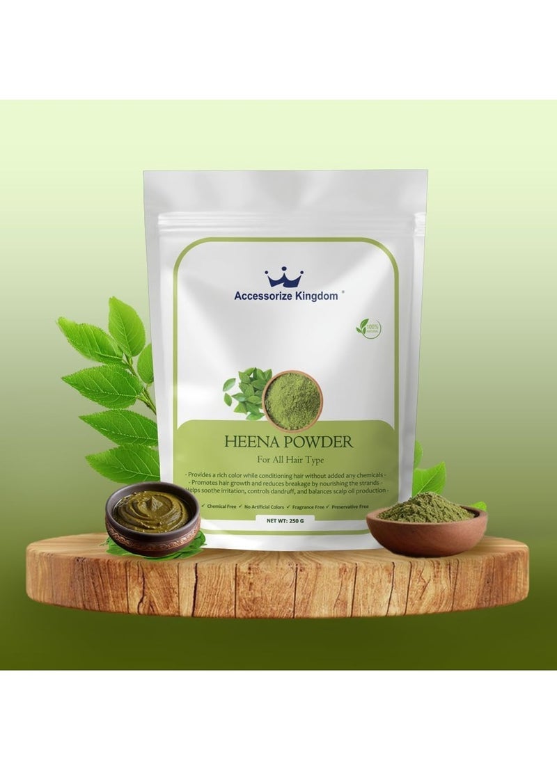 مملكة الإكسسوارات مسحوق الحناء (250 جم) - طبيعي 100٪ | مناسب لجميع أنواع الشعر | يوفر لونا غنيا وترطيب الشعر | يعزز نمو الشعر ويهدئ تهيج فروة الرأس - Image 5