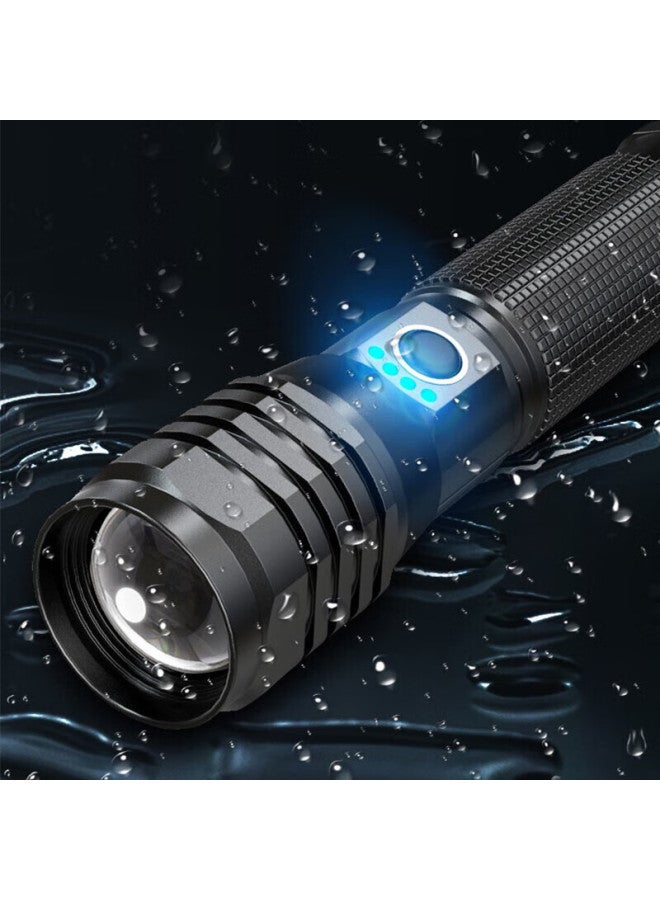 Warsun Df217 Flashlight, Multi-Functional, Zoomable, High-Intensity, Long-Range, Led, Rechargeable, Emergency Light, Waterproof Searchlight - Image 5