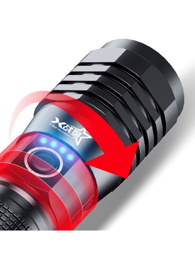 Warsun Df217 Flashlight, Multi-Functional, Zoomable, High-Intensity, Long-Range, Led, Rechargeable, Emergency Light, Waterproof Searchlight - Image 4