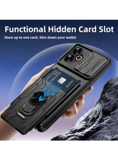Techie Xiaomi Redmi Note 13C 5G Slide Armor Case with 360° Ring, Magnetic Stand, Card Holder, Camera Shield & Mil-Grade Drop Protection  - Image 2