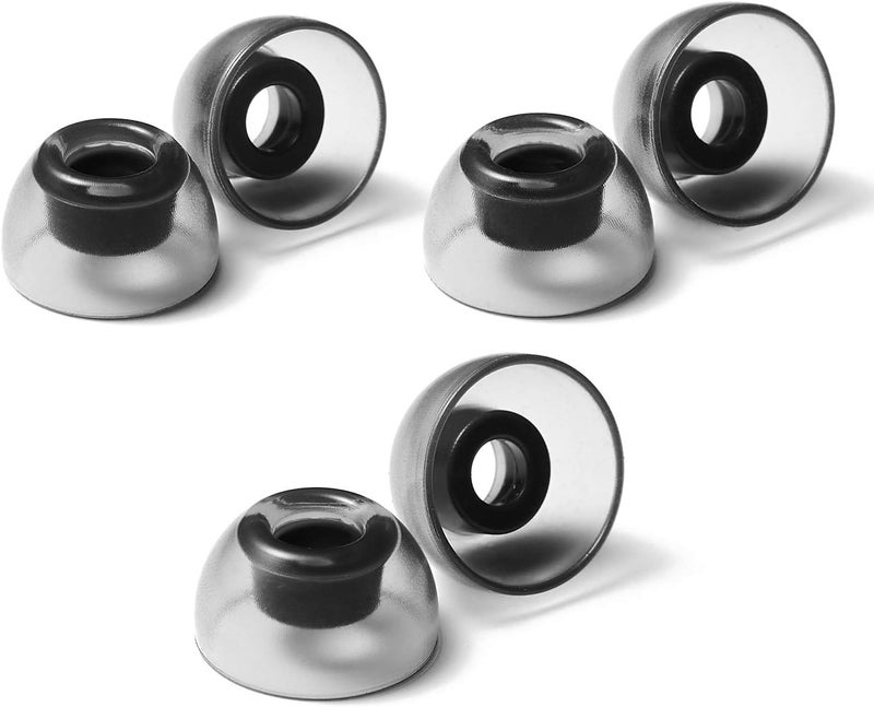 AZLA SednaEarfit Crystal for TWS (Size S/MS/M) 3Pairs - Replacement Earbud Tips - Eartips for Noise Cancelling Headphones Compatible with Galaxy Buds 2 Pro/Airpods Pro/Power Beats Pro/Skullcandy - Image 1
