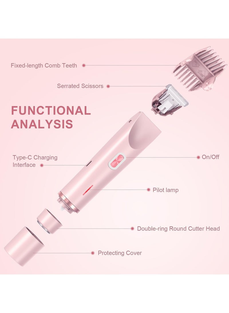 2-in-1 Shaver for Ladies, Bikini Trimmer for Women, Electric Razors for Women, Women's Electric Razor Shaver, Waterproof Wet Dry Hair Remover for Ladies, Pubic, Legs, Face, Underarms (Pink) - https://f.nooncdn.com/p/pzsku/ZA14D71F57BA8F80B3BDAZ/45/1762512107/0ea48c27-3033-4739-886a-d58f054cfadf.jpg