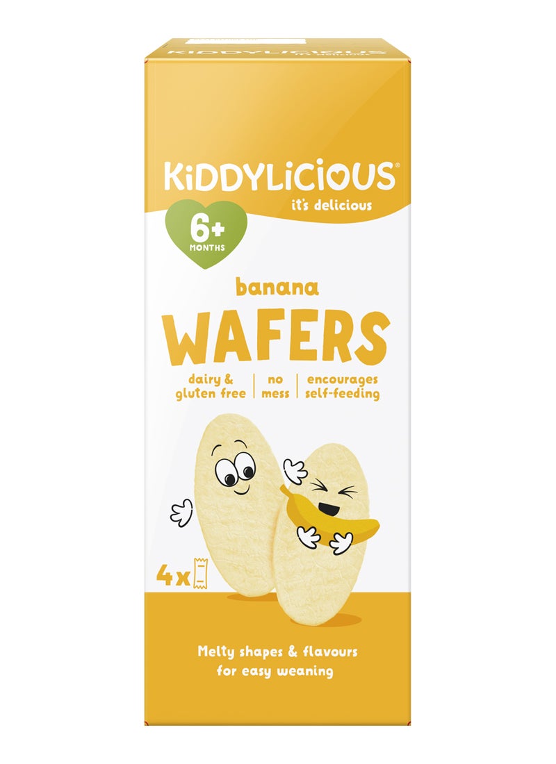 Kiddylicious Banana Wafers Baby Snack (Pack of 6 x 16g) | Gluten & Dairy Free Finger Food for Babies 6+ Months | Light, Crispy & Dissolvable Weaning Snack | No Artificial Colours or Preservatives - Image 2