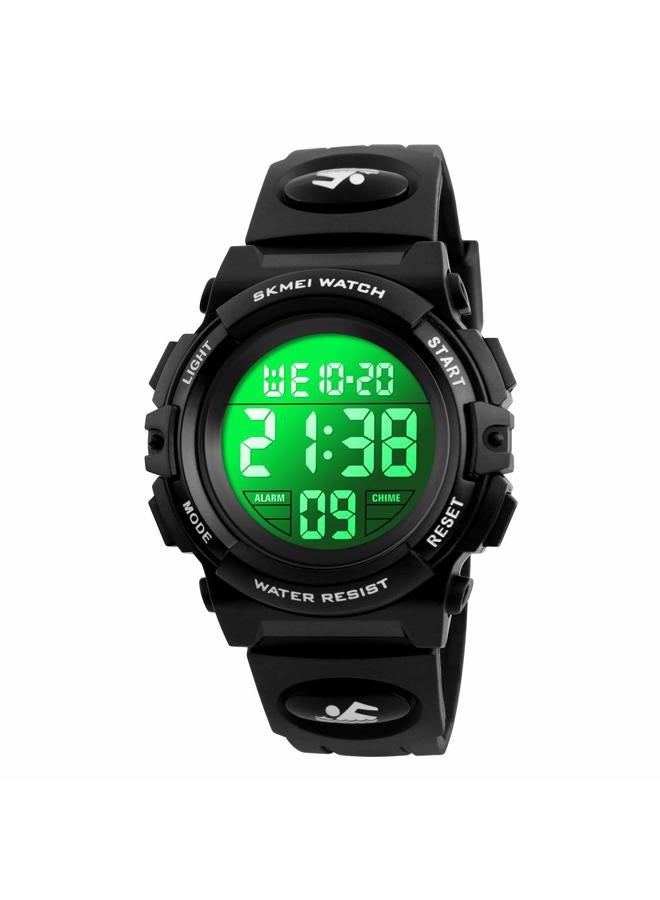 FIZILI Boys Watch Digital Sports Waterproof Outdoor Kids Watches Alarm Clock 12/24 H Stopwatch Calendar 3-15 Year Old Boys Girls Wristwatch - All Black - Image 1