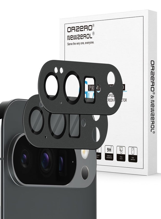 Orzero (2 Pack) Camera Lens Protector Compatible for Google Pixel 10 Pro (Not for XL Model), Protector de Cámera Premium Metal and Glass Precise Camera Cutouts Anti-Scratch - Graphite Black - Image 1
