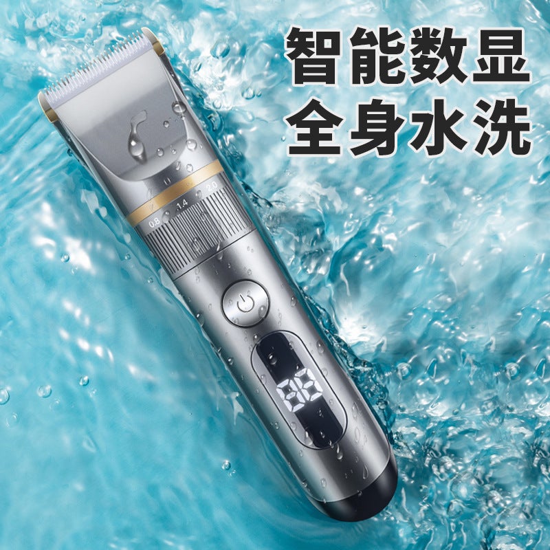 SUARNCOR FC-20 Electric Hair Clipper Trimmer - Cordless Rechargeable, Low Noise, Stainless Steel Blade, Digital Display, Waterproof - Image 2