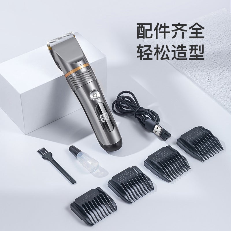 SUARNCOR FC-20 Electric Hair Clipper Trimmer - Cordless Rechargeable, Low Noise, Stainless Steel Blade, Digital Display, Waterproof - Image 1