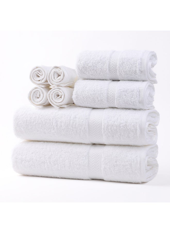 Towel White Rose 8-Piece  Set, 100% Premium Cotton 530 GSM Superior Quality, Quick Dry Highly Absorbent Thick Bathroom Soft Hotel s for Bath And Spa,  Set Includes 2 Bath s (70x140 cm), 2 Hand s (40x75 cm), 4 Washcloths (33x33 cm) White - pzsku/ZA14D9CCE6E65BEC696E3Z/45/_/1730184271/cf92a24e-bf56-4615-938a-274094613788