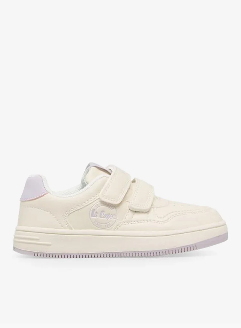 لي كوبر Girls Hook & Loop Ankle School Sneakers