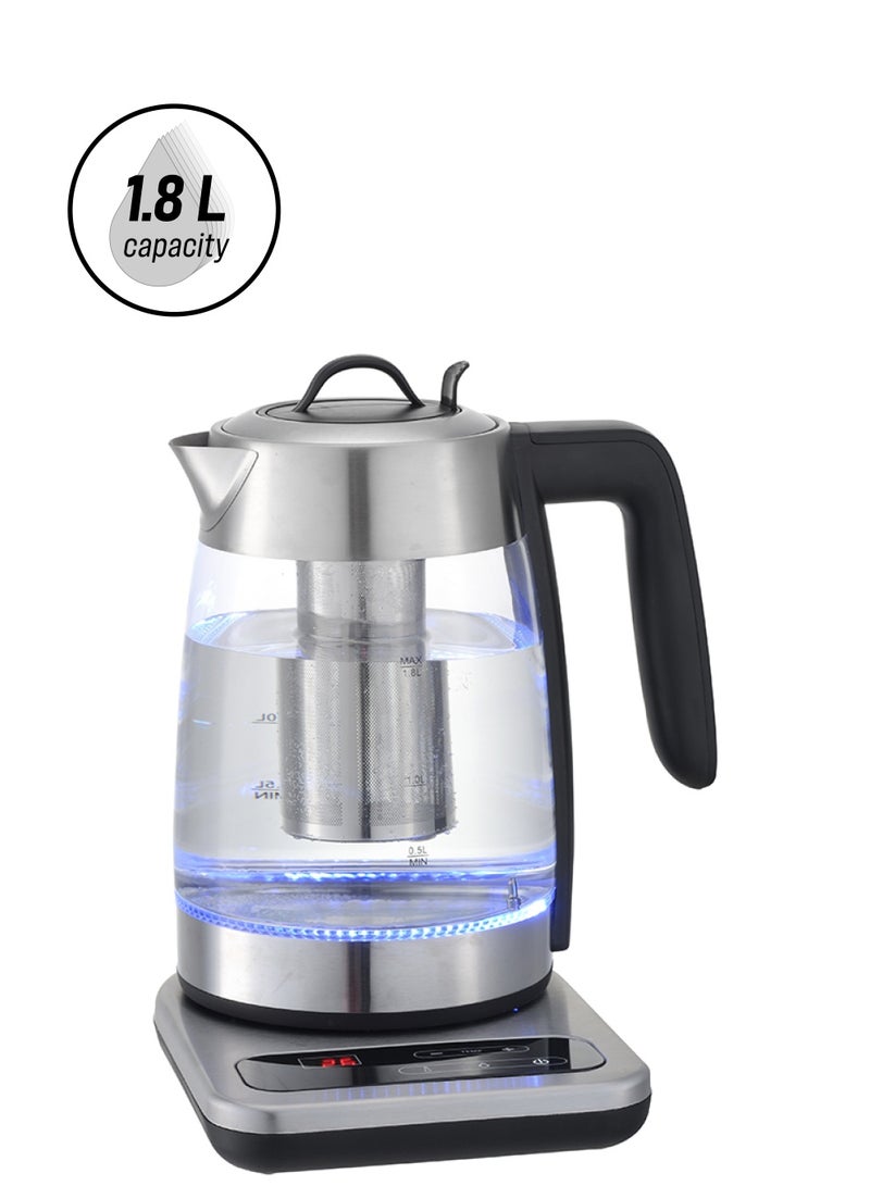KOOLEN Electric Tea Kettle Maker Glass 1.8 L 2200 W 800102027 Black - Image 1