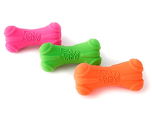Hartz DuraPlay Bone Squeaky Latex Dog Toy for Small Breeds 3 Pack - Image 1