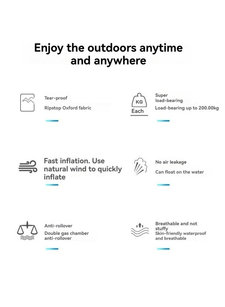 إم مياويان أريكة هوائية قابلة للنفخ – أريكة هوائية محمولة للبحر والتخييم والسفر – سرير هوائي قابل للطي لشخص واحد - Image 3