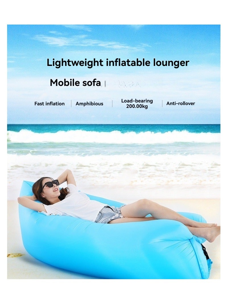 إم مياويان أريكة هوائية قابلة للنفخ – أريكة هوائية محمولة للبحر والتخييم والسفر – سرير هوائي قابل للطي لشخص واحد - Image 4