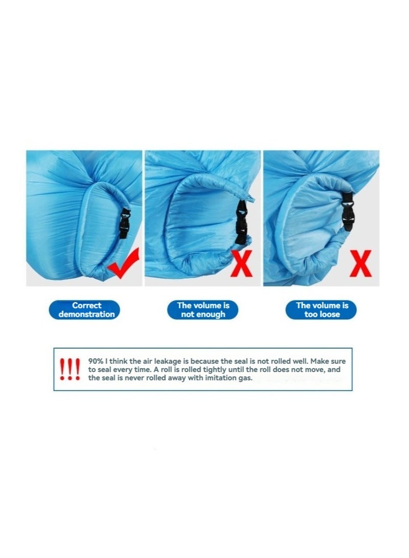 إم مياويان أريكة هوائية قابلة للنفخ – أريكة هوائية محمولة للبحر والتخييم والسفر – سرير هوائي قابل للطي لشخص واحد - Image 5