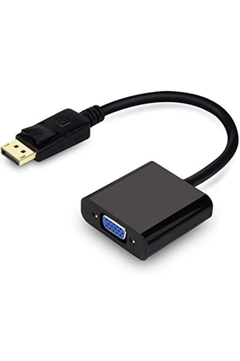 DisplayPort (DP) to VGA Adapter, Gold-Plated Display Port to VGA Adapter (Male to Female) Compatible with Computer, Desktop, Laptop, PC, Monitor, Projector, HDTV TD-260TC, 25cm, Black BR - Image 2