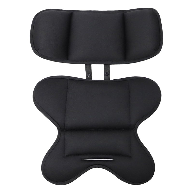 HitTopss Head and Body Support Infant Car Seat Insert, Soft Breathable Baby Car Seat Cushion for Newborn, Universal Carseat Insert Support for Stroller, Swing & Carrier (Black) - Image 1