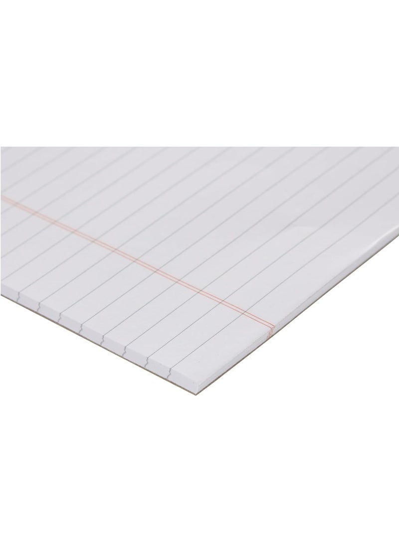 MARKQ Writing Pad 50 Sheets Single line White Legal Notepad, A4 Notebook Sheets for School, College, Office Supplies  - Image 3