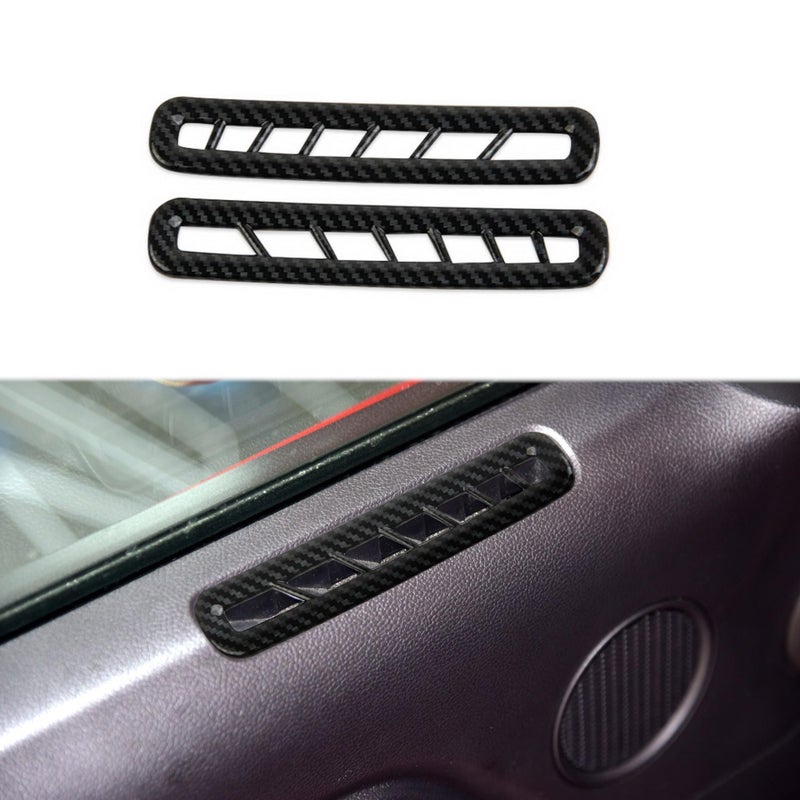 Fewshaw Inner Door Vent Air Outlet Cover Trim Accessories for 20152025 Ford Mustang Carbon Fiber Style
