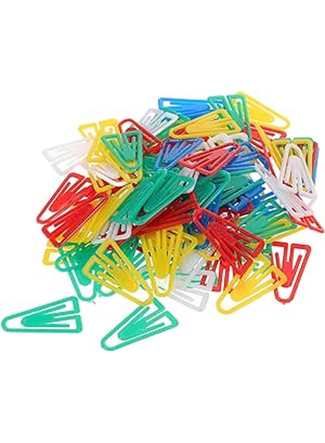 22mm Triangle Paper Clips 100pcs Decorative Filing Office Desk Accessories Random Color - Image 1